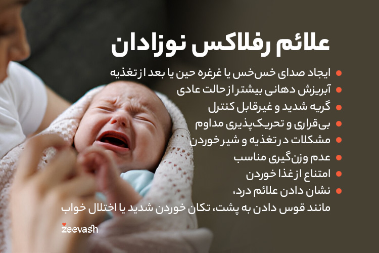 علائم رفلاکس نوزادان